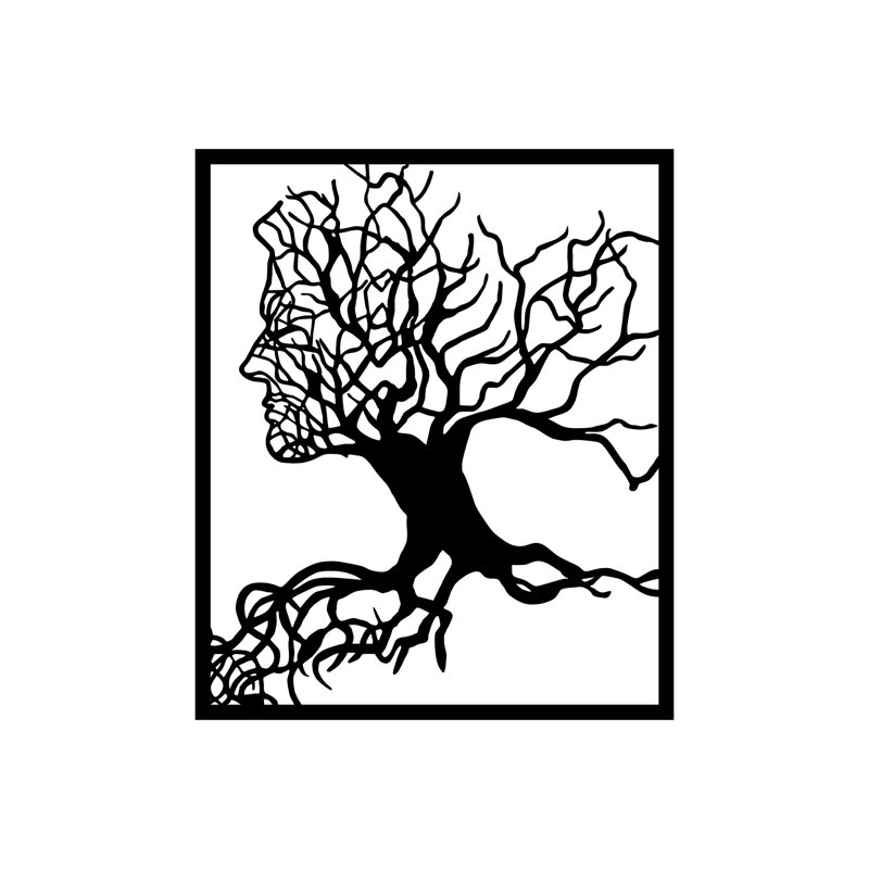 Élégant accessoire mural en métal noir élégant, 19,7 x 22,8 pouces | Fabrication 100% métal, épaisseur: 0,06 po | Parfait pour la décoration intérieure, le salon ou le bureau | Art mural élégant et durable, facile à accrocher