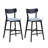 Modern Soft Upholstered Wooden Bar Chairs Set Of 2, Counter Height With Backrest And Footrest For Comfortable Seating-1027201777