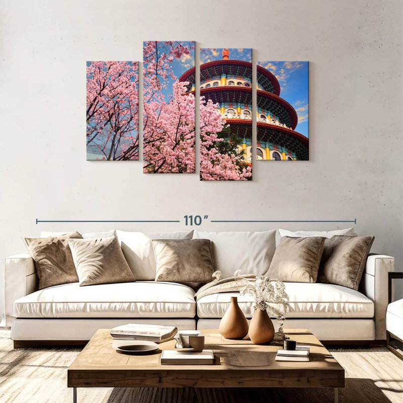 Arbre Sakura, temple Sirci Wuji, H 48 po x l 75 po