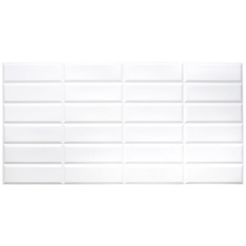 19" x 38" 3D Wall Panel (10-Pack), White/Pearl