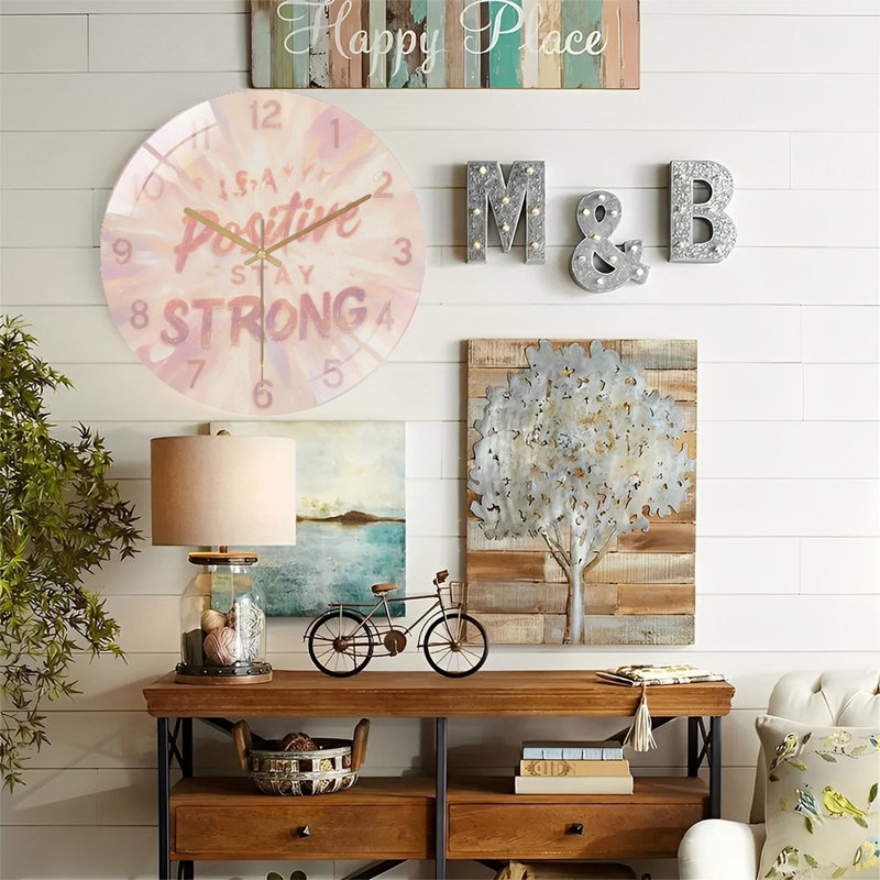 Horloge murale en verre 12 po