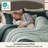 Bedsure King Comforter Set 5 Pieces - Bed in a Bag with Fleece Throw Blanket and Decorative Pillow, Lightweight Bedding Comforter Sets, All Season Bedding, Emerald Green-105526950-105526954