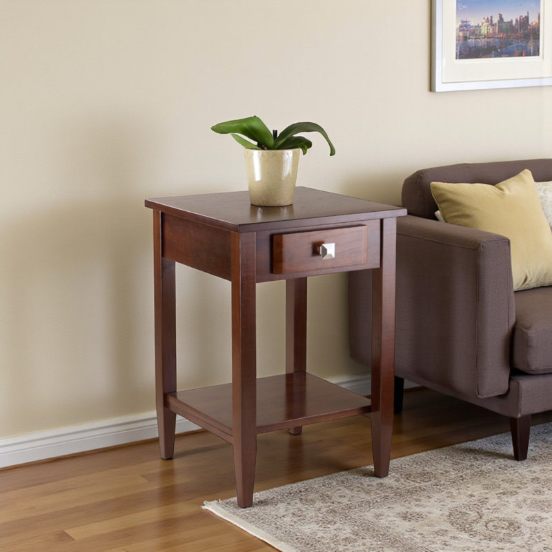 Hallicy End Table in Walnut