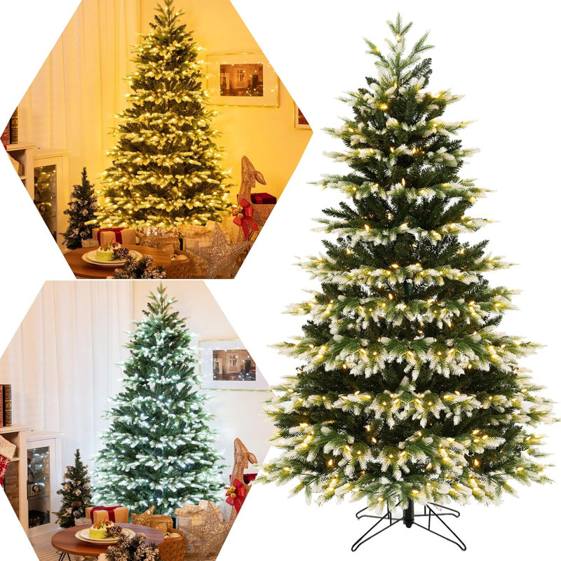 Lighted Artificial Pine Christmas Tree