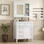 Meuble-lavabo de 30 po avec lavabo en céramique et armoire à pharmacie-1035687539