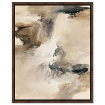 Desert Gale II Framed Canvas Print Boho Wall Decor by Art Remedy, Walnut Frame, 16 x 20