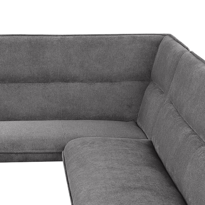 Giacomo Upholstered L-Shaped Nook Dining Bench, Grey