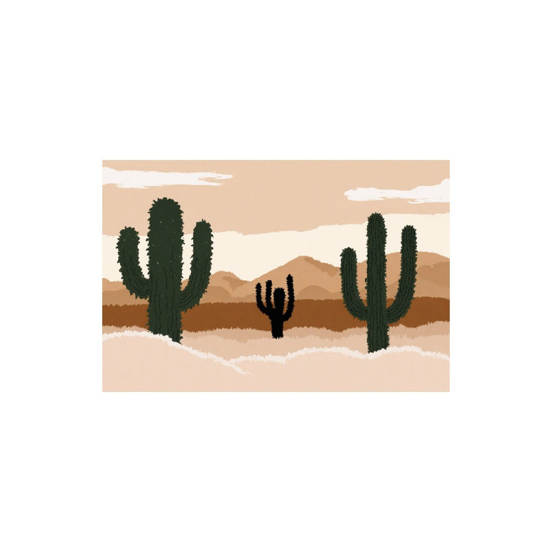 Tapis pour salle de bain Desert Cactus, 16 x 24 po