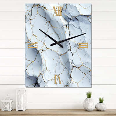 Horloge murale en marbre blanc