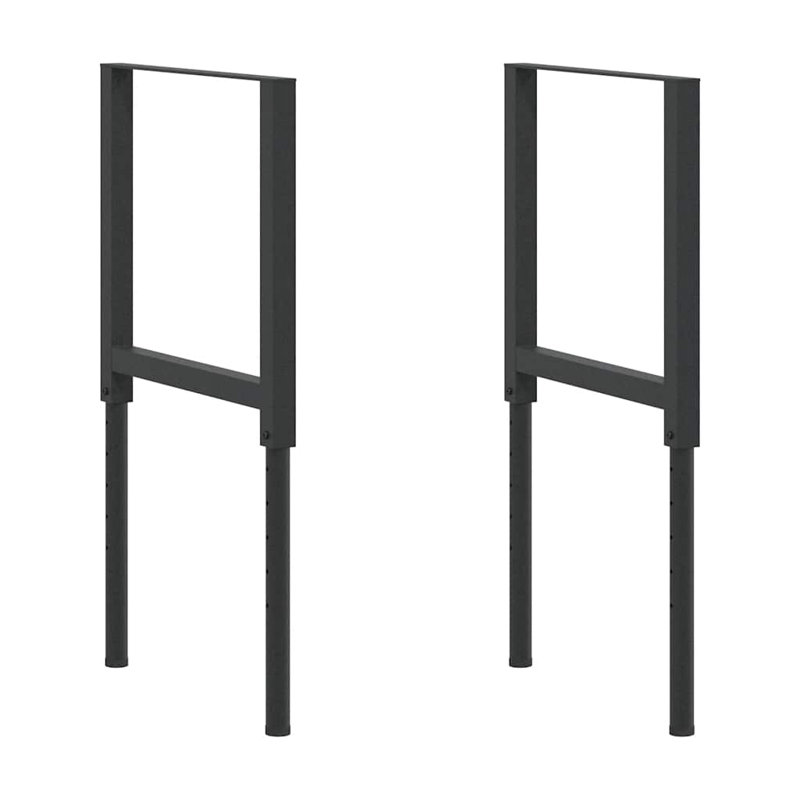 Établi en métal à hauteur réglable Milroy, H 37,6 po x l 21,7 po x P 0,5 po, gris