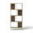 4-Tier Industrial Bookcase, Rustic Wood And Metal Frame, Asymmetrical Shelf-1474620939