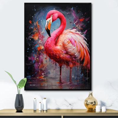 Kupfer Fuchsia Flamingo Intense Artdeco - Flamingo Canvas Art