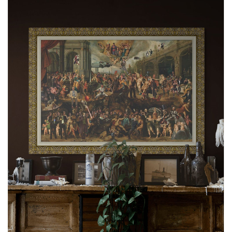 Saints And Sinners 1 Framed Print Canvas, 41.3" H x 58.3" W