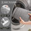 Tapis de bain antidérapant ultra mince à séchage rapide, absorbant et lavable, tapis de bain semi-ronds pour salle de bain avec support en caoutchouc et support sous la porte