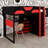 Functional Loft Bed With Study Desk, Multi-Tier Storage, USB Connectivity And Customizable RGB Lights-996581510