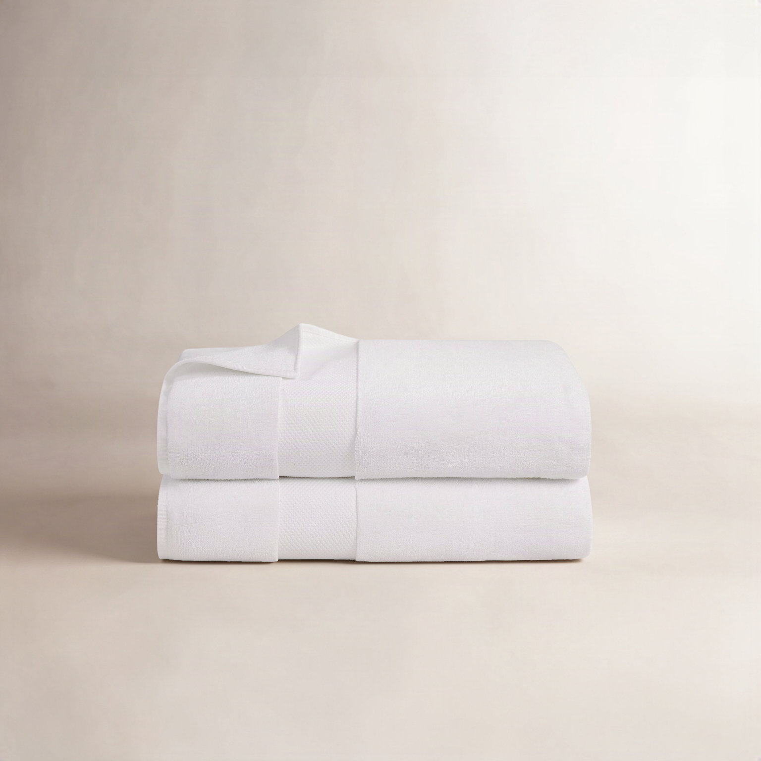 2-Piece Turkish Cotton Bath Sheet Set, White