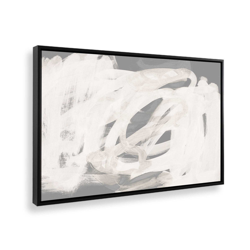 «Abstract Brushtrokes Neutral» par Iris Lehnhardt, reproduction d'art sur toile, H 12 po x l 18 po, Noir
