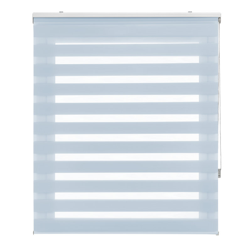 Semi Sheer Zebra Shades, 100x250, sky blue