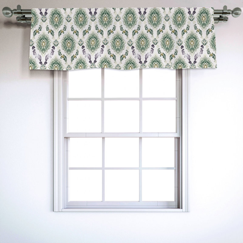 Sateen Ikat Ruffled Window Valance