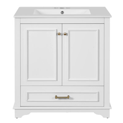 Meuble-lavabo de luxe 30 po avec comptoir en céramique