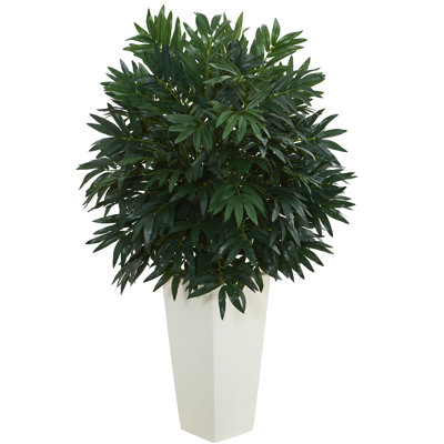 37 " H Faux Bamboo Plant in Ceramic Planter