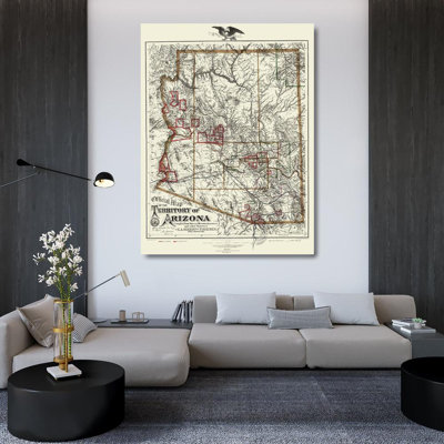 Alcott Hill® Eckhoff Gallery Wrapped Canvas Art Titled: Arizona Territory - Eckhoff 1880