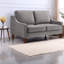 Causeuse moderne en velours gris foncé avec pieds en bois