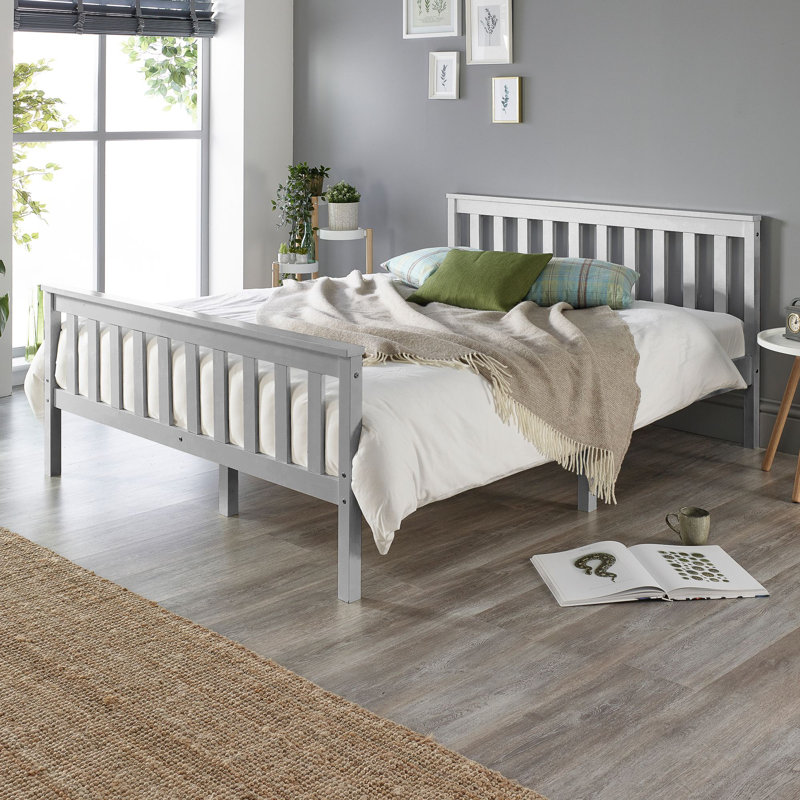Atlantic Bed Frame with Bonnel Mattress, Single (96.5 x 197 cm ), Grey