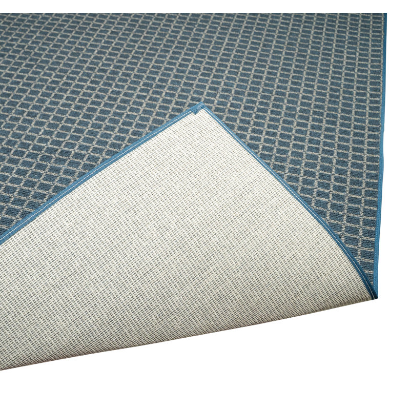 Tapis bleu marine intérieur / extérieur Immy, Ovale 9 pi x 12 pi
