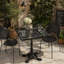 Table carrée avec base en fonte robuste pour bistro, café, bar et maison-1752282003