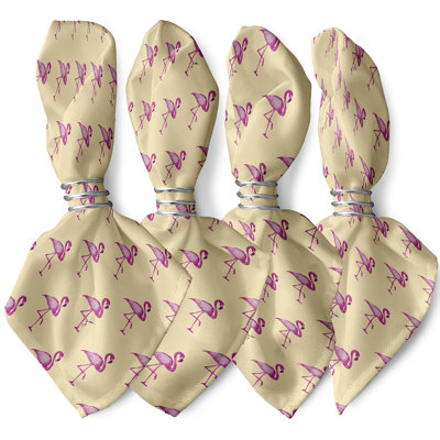 Biddlesden Flamingo Fanfare Martini Napkins