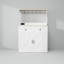 Buffet de cuisine 35 po blanc avec porte-gobelets et rangement