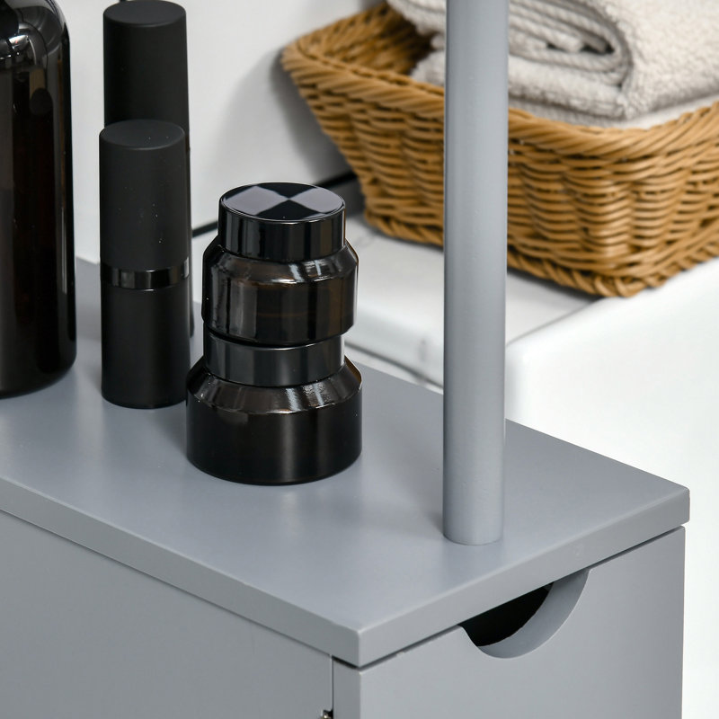 Freestanding Tall Bathroom Storage Cabinet With 2-Tier Shelves And Drawers, Space-Saving Narrow Linen Organizer