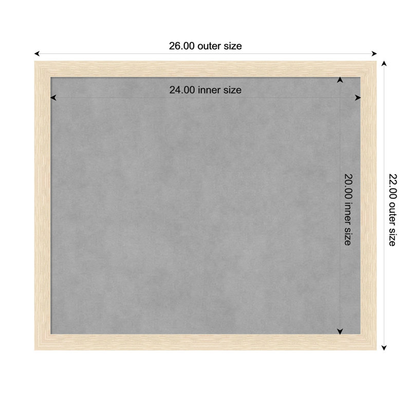 Tableau magnétique encadré Musa Woodgrain, H 22 po x l 26 po