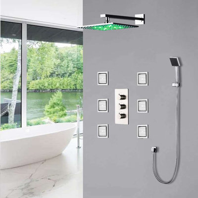 Ensemble de douche à jets en acier inoxydable avec douche à main Milan