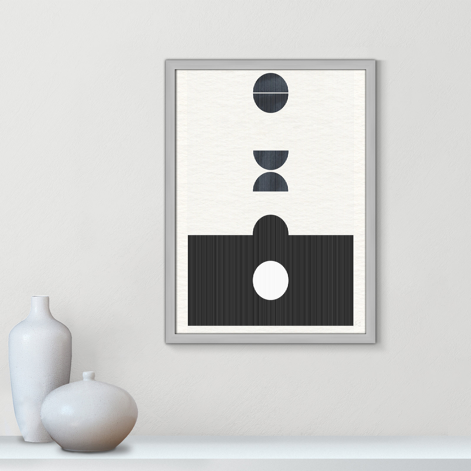 Eclipse I Print by Susan Jill, Matte Silver Framed, 23" H x 17" W x 0.75" D