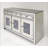 DeGrailly 53.15" Mirrored Glass Sideboard with 3 Drawers 3 Doors