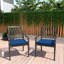 Chaise de patio empilable avec coussin Cayden-635188302