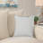 Cotton Removable Cover Pillow Throw Authentic Handmade Square Polyester Fill White & Gray Reversible Solid With Color Accent With White Cotton Backing-121671589-24539462