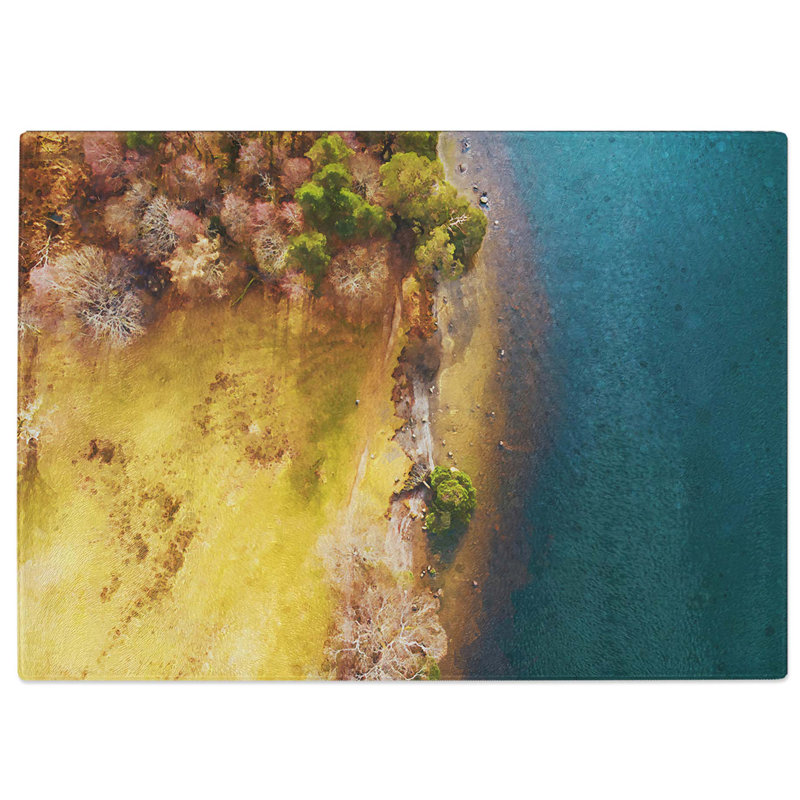 Tempered Glass Derwent Water in Keswick Cumbria Chopping Board, 39 cm W x 28.5 cm L