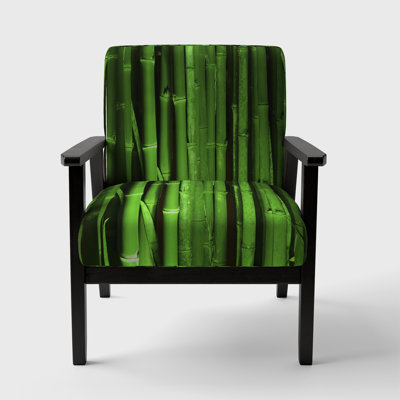 Makaay - Green  Forest - Upholstered Floral Accent Arm Chair