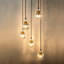Luminaire suspendu grappe 5 lumières Taevion