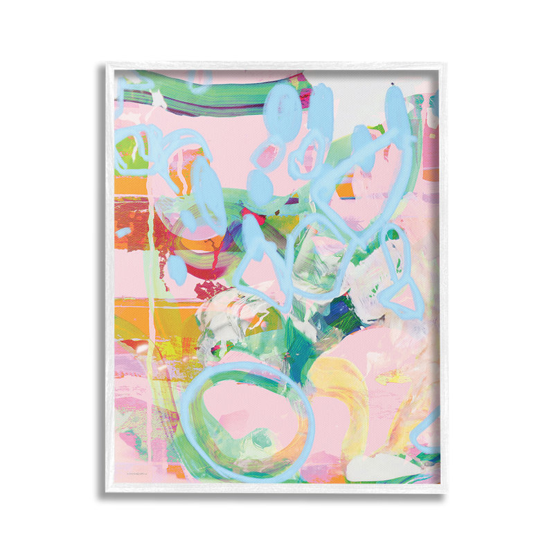 Art mural pastel abstrait par Kamdon Kreations, Giclée encadrée blanc bord de mer, H 30 po x l 24 po