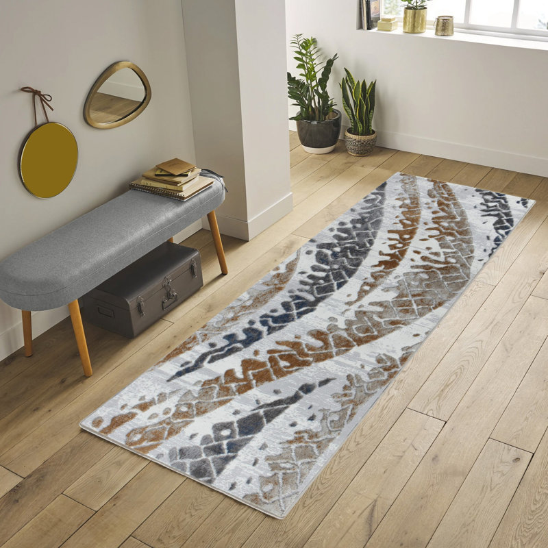 Soft Durable Area Rug Polyester Modern Design High Traffic Suitable