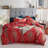 Vintage Floral And Leaf Printed  Microfiber Comforter Set-109972666-109231332