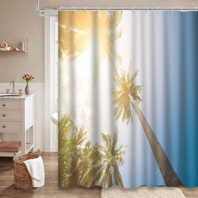 Rideau de douche Palm Tree Sun Light