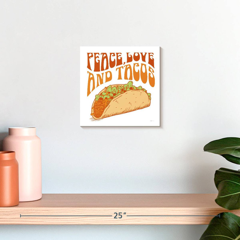 Ketti Peace Love And Tacos, H 10 po x l 10 po
