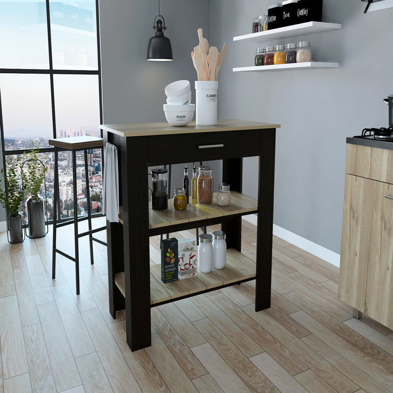 1-Drawer 2-Shelf Kitchen Island