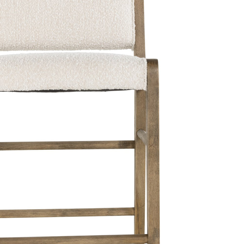 Charon Upholstered Stool with Solid Wood Frame, Counter Stool (26.25" Seat Height)