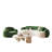 Simple curve two-colour sofa tea table combination
